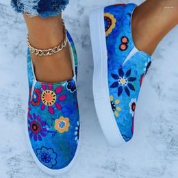 Casual Shoes Print Women Slip On Flat Loafers Summer Walking Ladies Platform Sneakers Fashion Women's