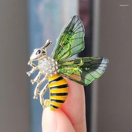 Brooches Cute Rhinestone Elf Bee For Women Men Vintage Crystal Insect Brooch Pin Clothes Suit Office Party Accessories Jewelry