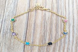 Glory Bracelet In Gold Vermeil With Gemstones Authentic 925 Sterling Silver bracelets Fits European bear Jewellery Style Gift Andy J4157238