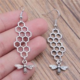 Dangle Earrings Drop Fashion Handmade Simple Design 2 Colours Honeycomb Bee Pendant