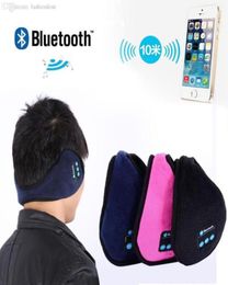 WholeWireless Bluetooth Earmuffs Music Headset Stereo Headphone Winter Warm Leather Earmuff Speaker36866332446635