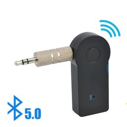 Nuovo 2 in 1 Wireless Bluetooth 5.0 Adattatore trasmettitore Adattatore da 3,5 mm per auto Audio Music Aux Aux A2DP RECIEVER HASSFREEFOR Bluetooth Ricevitore audio Bluetooth