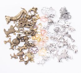 200grams Vintage silver Colour bronze pet animal puppy dog charms pendant for bracelet earring necklace diy Jewellery making8205304
