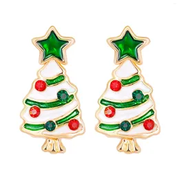 Stud Earrings Christmas Tree For Women Cute Animal Elk Rhinestone Earring Merry Year Wedding Jewelry Gifts