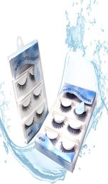 4 Pairbox Water SelfStick False Eyelashes Glue Self Adhesive Selfcoated Reusable Thick Fake Lashes8264177