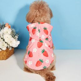 Dog Apparel Rainy Day Must-have Stylish Strawberry Raincoat For Your Furry Friend Outfit