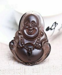 Natural ice Obsidian Obsidian Pendant Maitreya Buddha Buddha Buddha belly laugh in the face of men and women lovers Pendant3683452