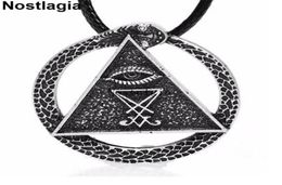 Nostalgia Sigil of Lucifer Geometric Necklace All Seeing Eye Pendant Pagan Wicca Amulet Church of Satan Jewerly Woman9467902