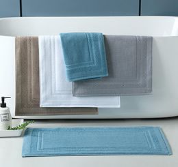 Bathroom Floor Mat 7545cm Cotton Bath Mats el Absorbent Water Machine Washable Bathroom Towels1824560