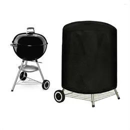 Tools 210D Outdoor Round Barbecue Cover Heavy Duty Grill Fire Pit Stove Waterproof Gas Charcoal Electric BBQ