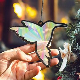 Decorative Figurines Rainbow Hummingbird Suncatcher Acrylic Prism Hanging Decoration Lucky Pendant Maker Garden Home Decor Pography Props