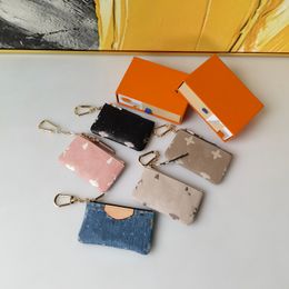 Women Fashion Designer Luxury change Wallet Coin Purse Casual Card Holders Purse denim leather Key Pouchf8