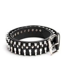 2017 New Punk Bullet Rivet Luxury Designer Belts Men High Quality Male Pu Leather Rock Motorcycle Women Strap For Jeans Hip Hop Y17153501