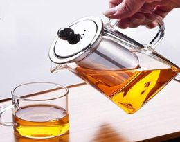 350750ML Heat Resistant Clear Glass Jug W Infuser Coffee Tea Leaf Herbal Pot Flower Teapot Milk Juice Container 609 V21478281