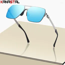 Sunglasses Men Nylon Polarized UV400 Classic Colorful Sun Glasses Male Metal Eyeglasses Frame Driving Cycling Travel Eyewear