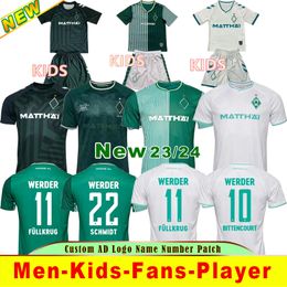 Werder Bremen SPECIAL SOCCER JERSEY Marvin Ducksch Leonardo Bittencourt BLACK GREEN 23 24 FRIEDL PIEPER FOOTBALL SHIRTS TOP THAILAND QUALITY men kids