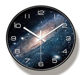 Wall Clocks Starry Sky Clock Universe Galaxy Silent Movement Children Room Museum Decorative Quartz Hanging2644849