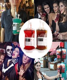 Clear Halloween Food Grade PVC Drink Bag The Vampire Diaries Cosplay Blood Bag Props Halloween Decoration Supplies9481200