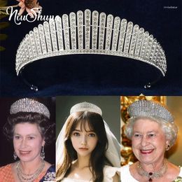 Hair Clips NiuShuya European British Princess Crown Tiara Bridal Headpiece Birthday Wedding Party Prom Evening Dress Accessories