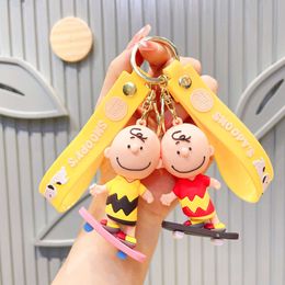 Skateboard Boy Couple Car Doll Keychain Jewelry Pendant Cartoon Book Bag Small Pendant Gift