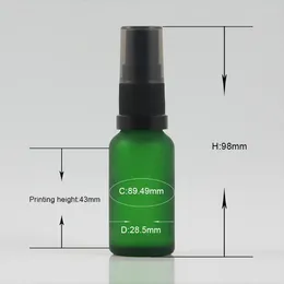 Storage Bottles 20ml Perfume Screw Empty Glass 100PCS A Lot Green Spray Pump In Stock