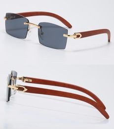 Vintage Rimless Sunglasses Men Luxury Carter Big Square Sun Glasses Frame for Driving and Fishing Retro Style Shades7314595