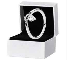 Women's Classic Wishbone Ring 925 Sterling Silver Wedding Jewellery for p CZ diamond Rings with Original gift Box6972873