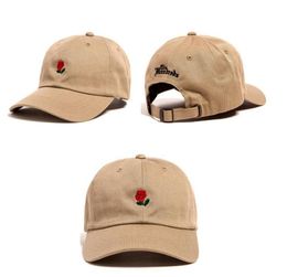 THE HUNDREDS Ball Caps Unisex Rose Embroidered Snapback Men and Women Baseball Caps 8 Colours Fashion Golf Hat Adjustable Sun Hats3214092