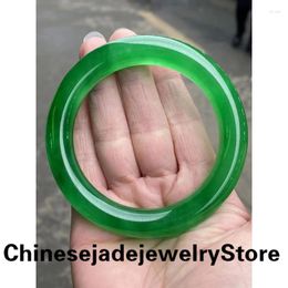 Bangle Natural A Grade Jadeite Real Jade King Green Round Bar Bracelet Fine Jewellery Accessories