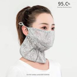 Bandanas Anti-UV Lace Sunscreen Mask Breathable Hanging Ear Scarves Cord Dust-proof Face Cover Scarf Cycling Driving
