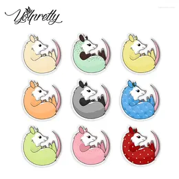 Brooches 2024 Arrival Fashion Cute Colorful Opossum Animals Handcraft Acrylic Epoxy Badge Pin Lapel Pins