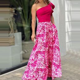 Work Dresses Luxury Women 2024 Clothing Wide Leg Pants Sets Summer Casual Printed High Waist Top And Elegant Trousers Suit For Female