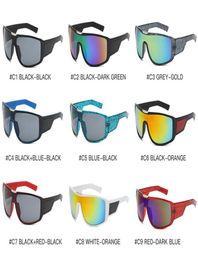 QS640 new big frame onepiece lens men039s sunglasses sports mountaineering riding surfing sunglasses 9 Colours Eyewear3586598