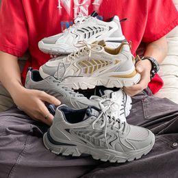 2024 Summer New Breathable Mesh Casual Shoes Thick Sole Versatile white Sports Shoes GAI