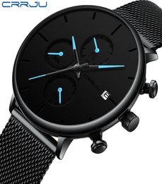 CRRJU Fashion Date Mens Watches Top Brand Luxury Waterproof Sport Watch Men Slim Dial Quartz Watch Casual Relogio Masculino9333026