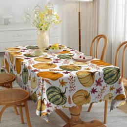 Table Cloth Pumpkin Festival Decoration Fabric Printing Rectangular Waterproof