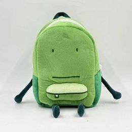 Ryggsäckar Green Liam Ryggsäck Plush Cartoon Bag Pendling och datingväska Högkvalitativ Plush Backpackl2405