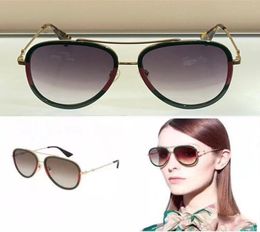 gold metal sunglasses 0062with green and red Web frame eyeglasses historical House code brand detail bumble bee designer glasses A8243498