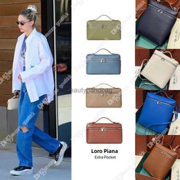 Loro Piano LP LorosPianasl L19 bags Pocket extra pocket pouch Womens shoulder bags fashion Extragenuine leather designer top quality Two way zipper handbag 5A