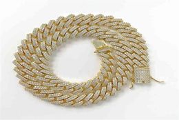 Custom Handmade Miami 100 Real 10K Solid Pure Gold 12mm Hip hop Men039s Cuban link lab grown diamond chain necklace227o2386251