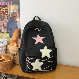 Korean Sweet All Match Star Backpacks Japanese Women Streetwear Y2k Aesthetic Schoolbags High-capacity Kawaii Backpack Students 240426