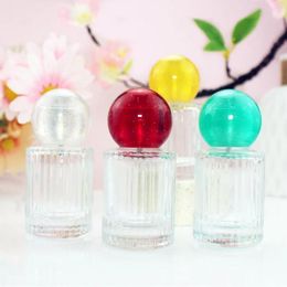 Storage Bottles 30ml Clear Thick Glass Perfume Round Empty Travel Spray Atomizer Cosmetic Sprayer Bottle Refillable