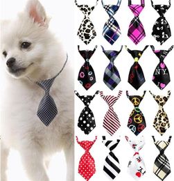 25 50 100 pcs lot Mix Colors Whole Dog Bows Pet Grooming Supplies Adjustable Puppy Dog Cat Bow Tie Pets Accessories For Dogs 2338j4110996