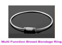 1 Pair Multi Function Breast Bondage Rings Female Boobs Booby Restraint BDSM Bondage Gear Fetish Sex Toy Ankle Wrist Cuffs B0316023328785