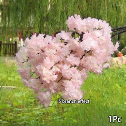 Decorative Flowers 100cm Artificial Flower Simulated Cherry Blossom Branch Home Wedding Party Arch Silk Decorations Fake Plants Ornaments