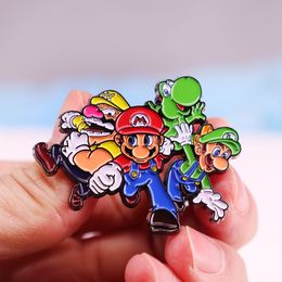 childhood vintage game dragon brother enamel pin childhood game movie film quotes brooch badge Cute Anime Movies Games Hard Enamel Pins