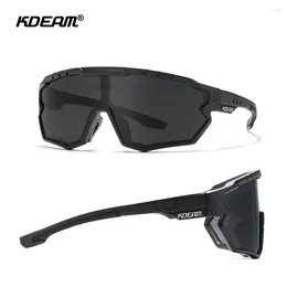 Sunglasses KDEAM Men Cycling Goggles TR90 Polarized Bicycle Mountain Road Riding Eyewear Hiking Sports Mirrored UV400 Lens