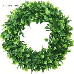 Decorative Flowers E8BD Artificial Leaf Wreath For Front Door Farmhouses Garden Indoor And Outdoor