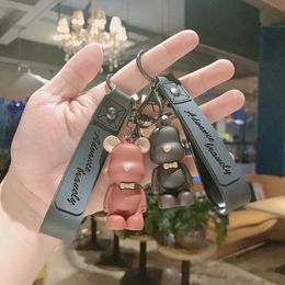 Violent Bear Cute Cartoon Keychain Creative Jewelry Car Key Pendant Bag Doll Small Pendant Keychain