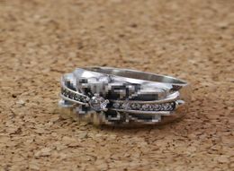 925 sterling silver handmade Jewellery cross flower band rings with stones American European antique silver designer luxury Jewellery 2822777